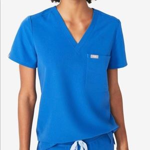 Figs Scrub Top Catarina Royal Blue